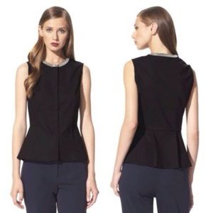 3.1 Phillip Lim x Target Beaded Black Peplum Top M